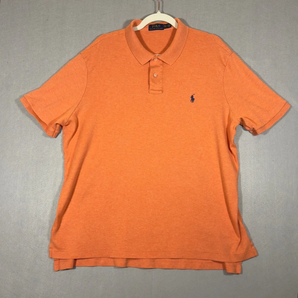Ralph Lauren Orange‎ Short-Sleeve Polo with Navy Pony